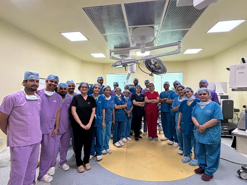 Laparoscopic dissection demonstration